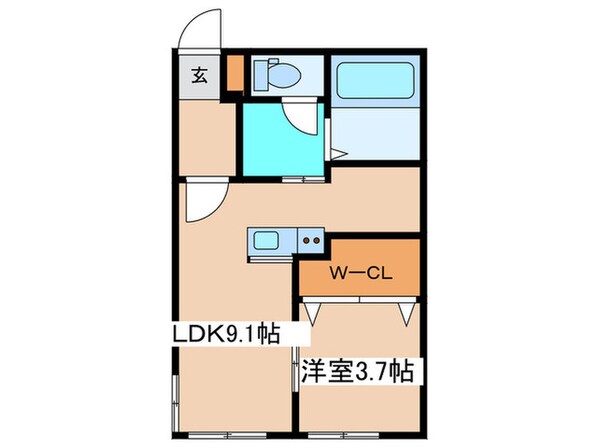 Halenix札幌医大前の物件間取画像